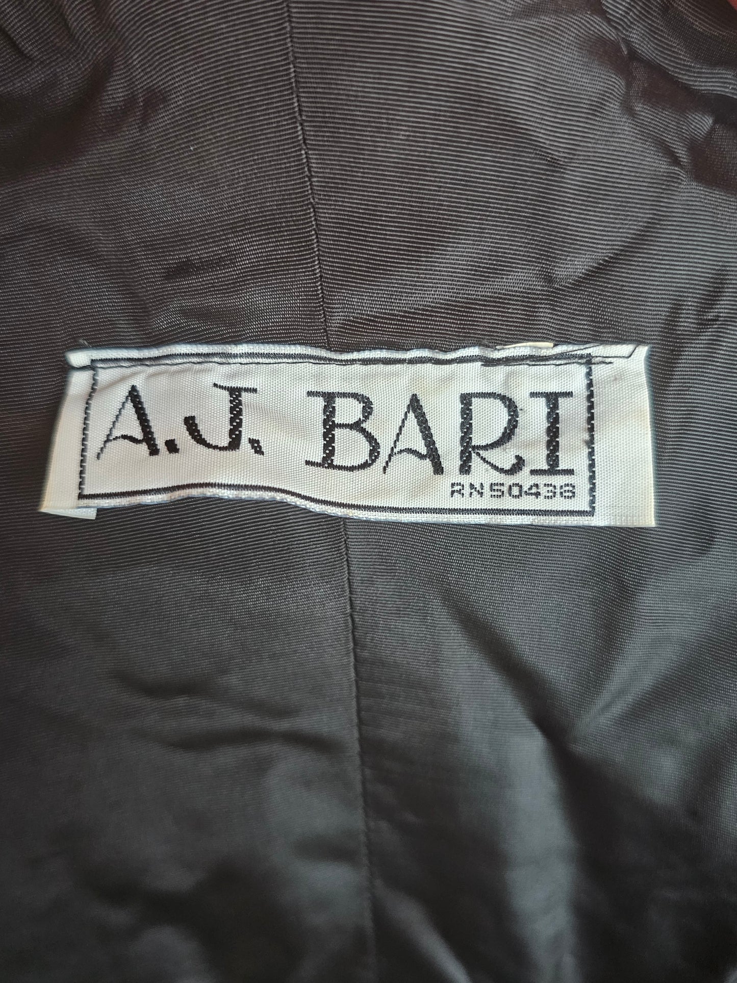 Vintage A.J. Bari Crop Jacket Poof Sleeve Gold Details