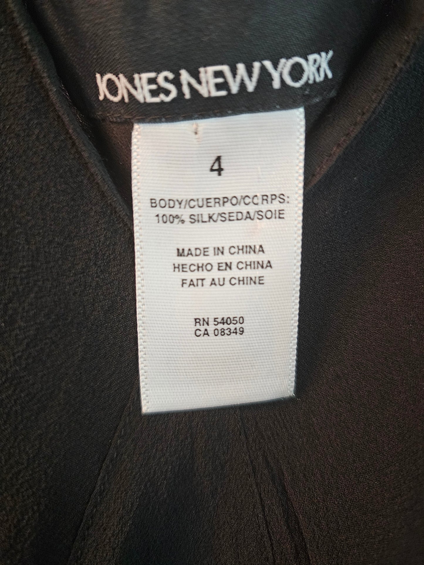 Silk Bias Cut Black Swing Dress - Jones New York