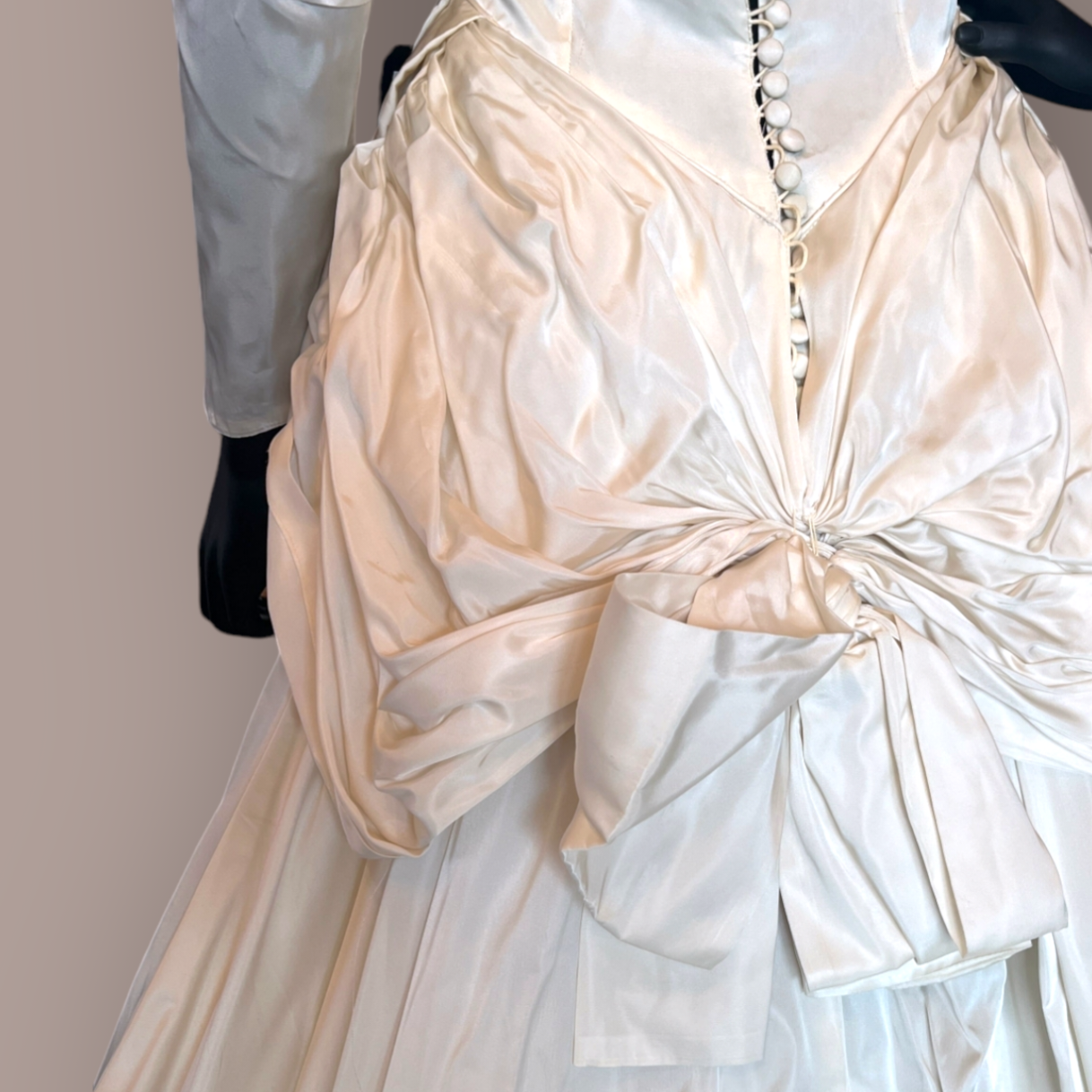 Vintage 50's Ivory Taffeta Wedding Gown