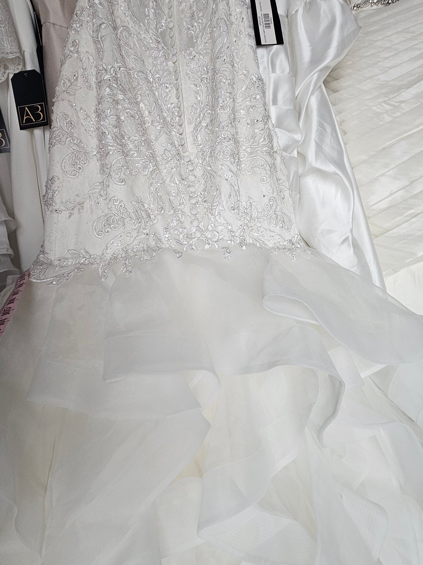 Mori Lee - Ivory Embroidered/Beaded Mermaid Extreme Ruffle Wedding Gown