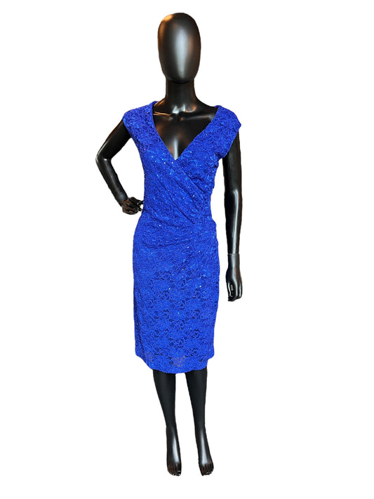 Royal Blue Shimmer Cocktail Dress