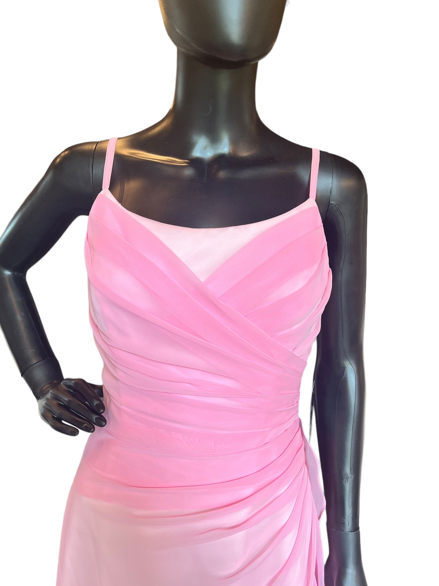 Light Pink Chiffon Side Ruched