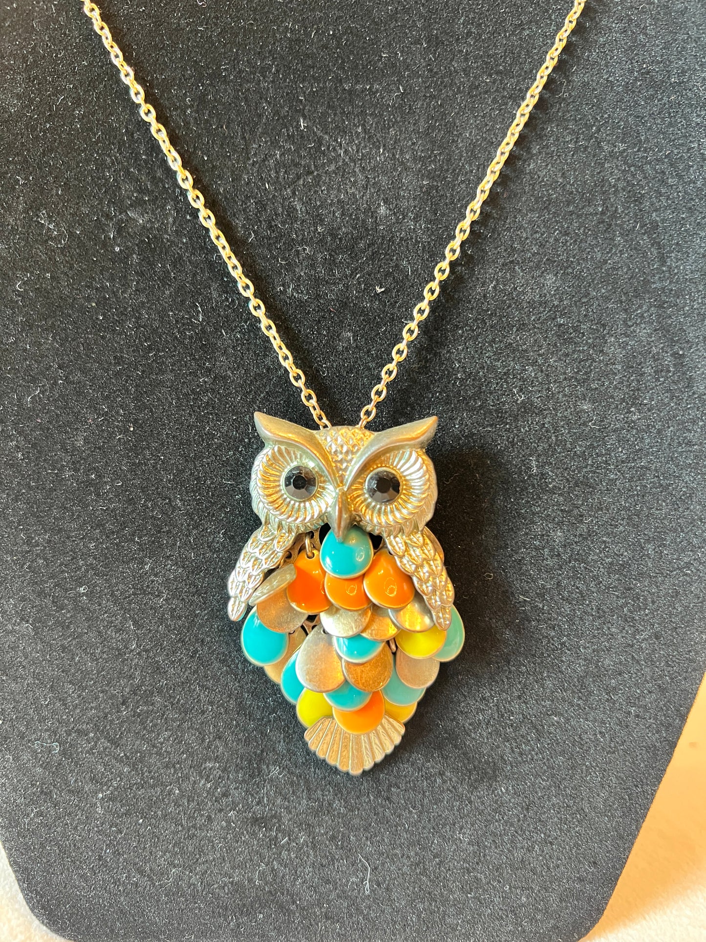 Vintage Owl Long Necklace