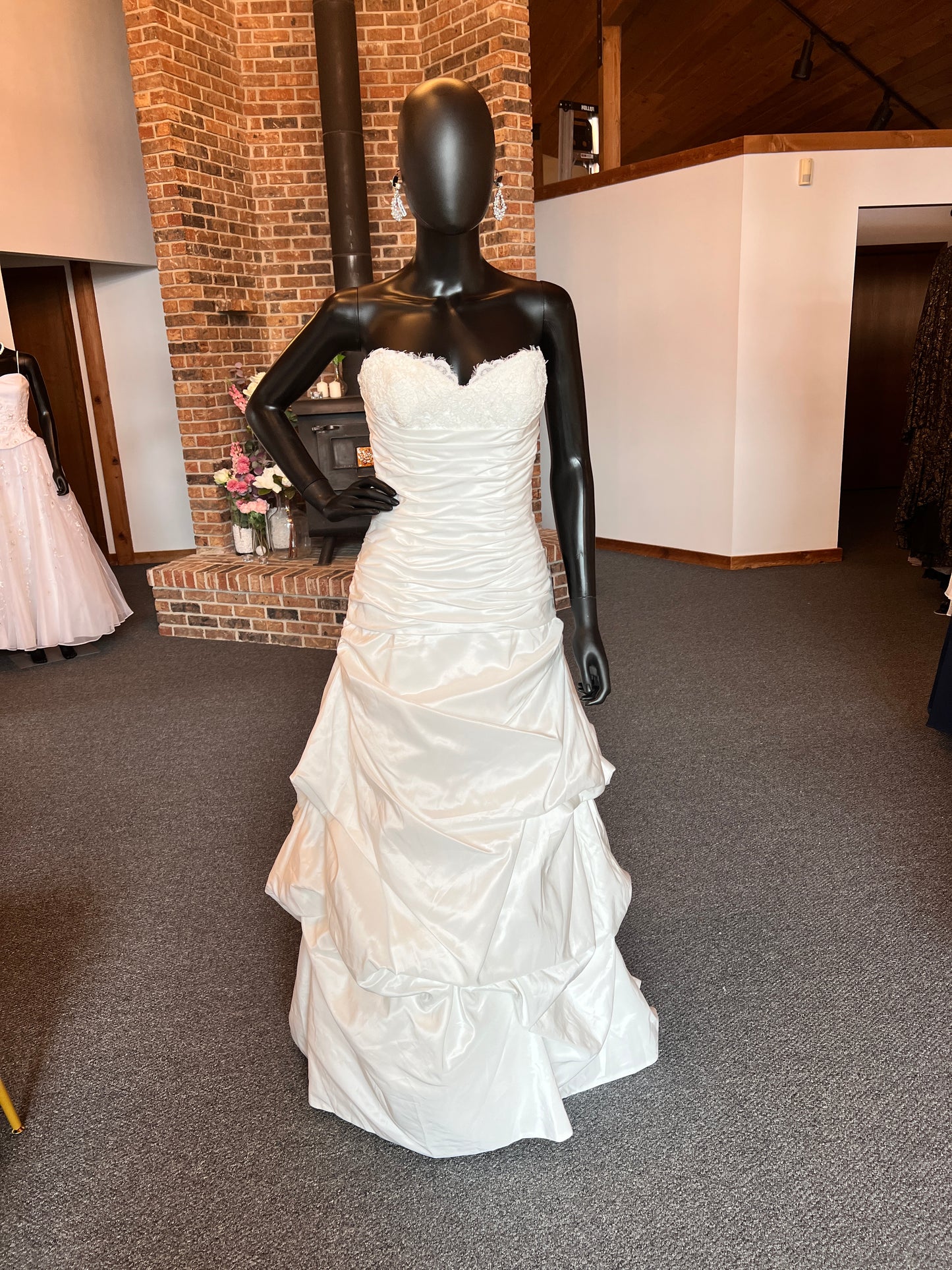 Couture Collection Taffeta Tuck Wedding Gown