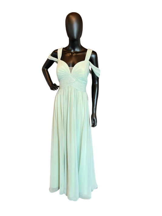 Mint Green V-Neck Formal Dress