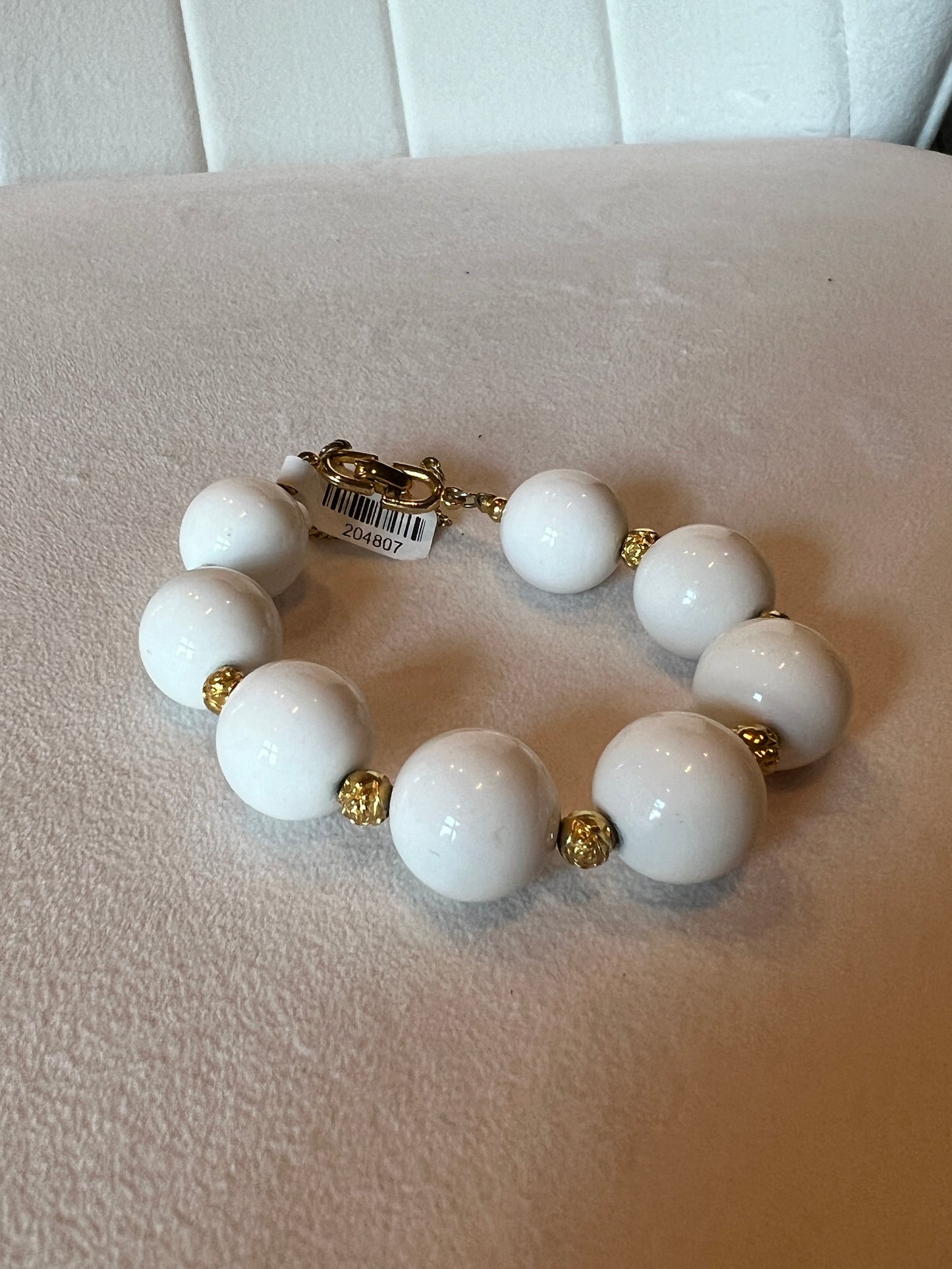 Vintage Necklace/Bracelet Set - White