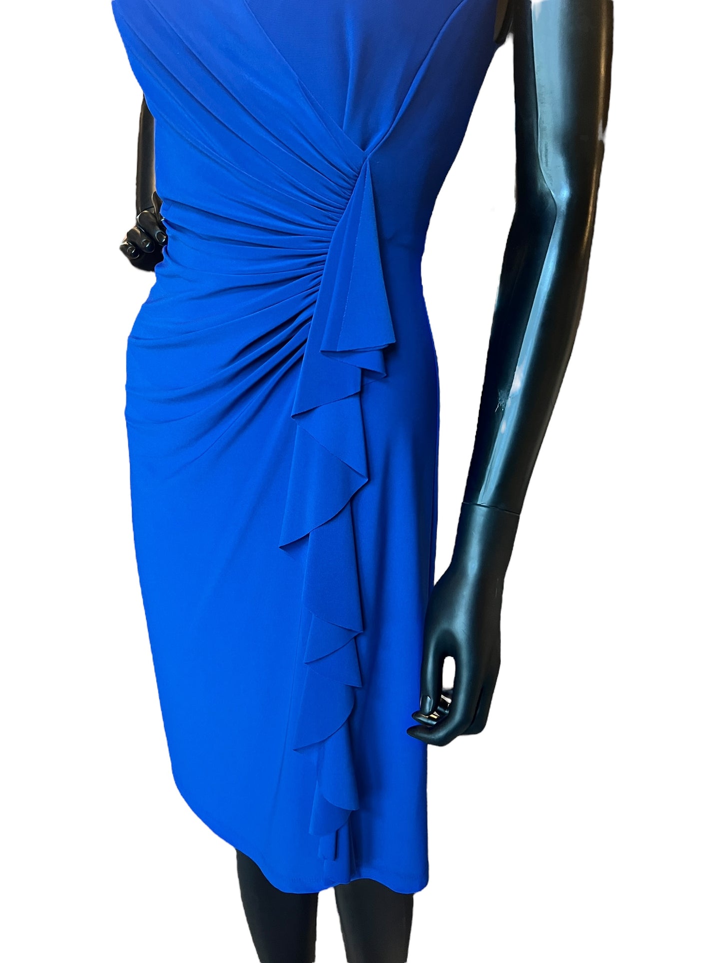 Royal Blue Stretch Jersey Cocktail Dress