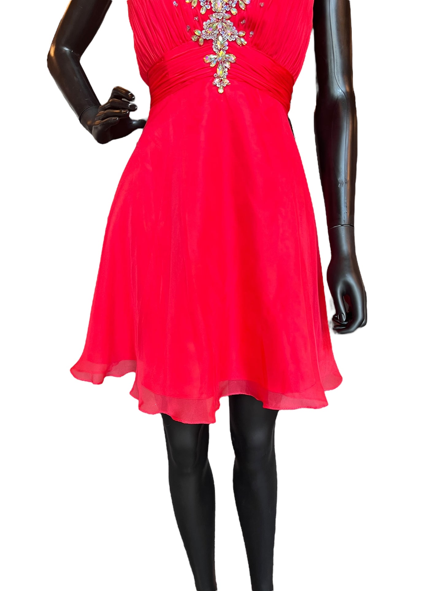 Alyce Paris Red Organza Sweetheart  Party Dress - NWT