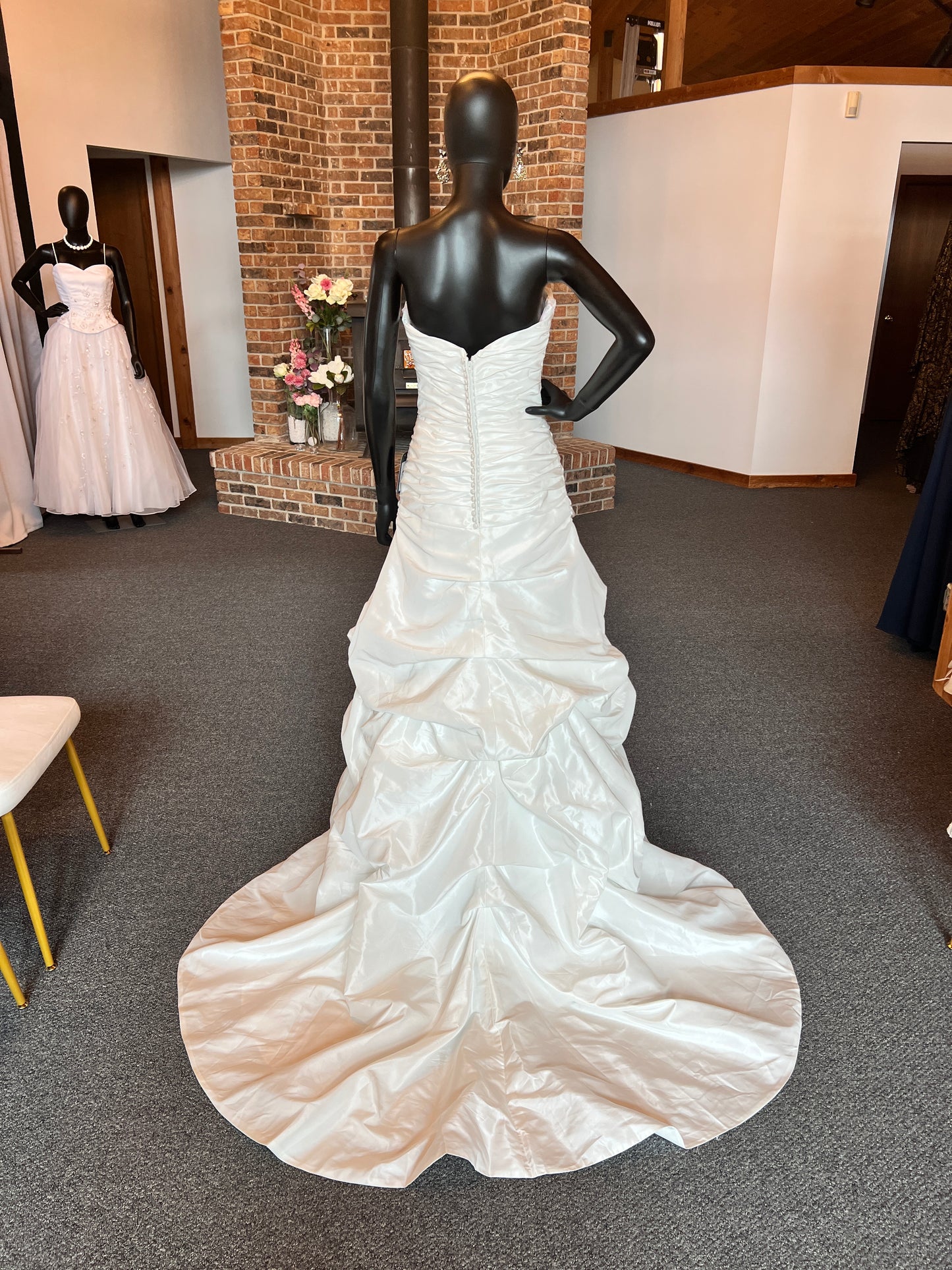 Couture Collection Taffeta Tuck Wedding Gown