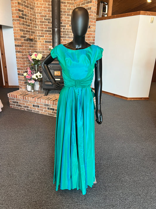 Vintage Green Taffeta Bridesmaid (D)