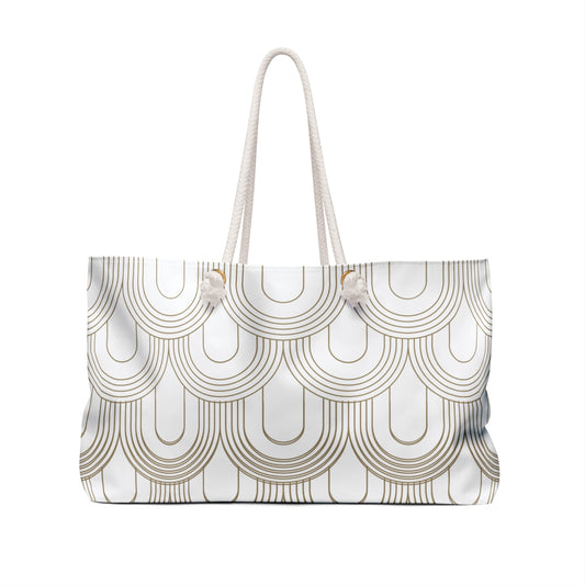 Art Deco Pattern Bride 2026 Weekender Bag – Stylish Travel Tote, Beach Bag, Gym Bag, Organizer, Perfect for Weekend Getaways
