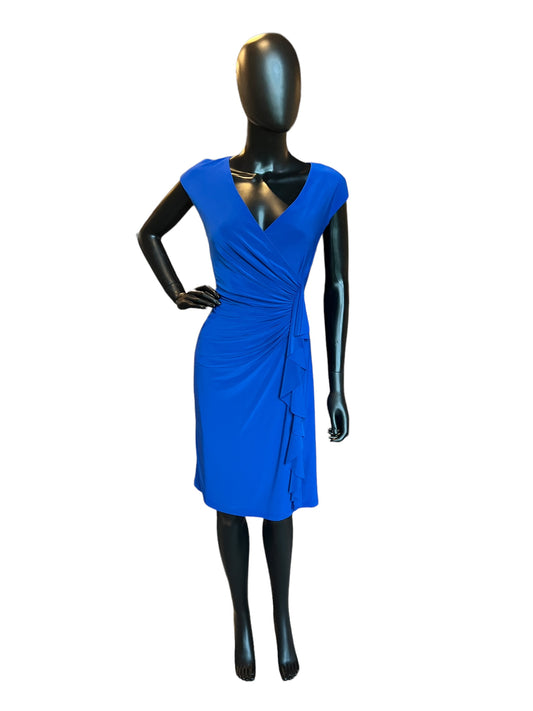 Royal Blue Stretch Jersey Cocktail Dress