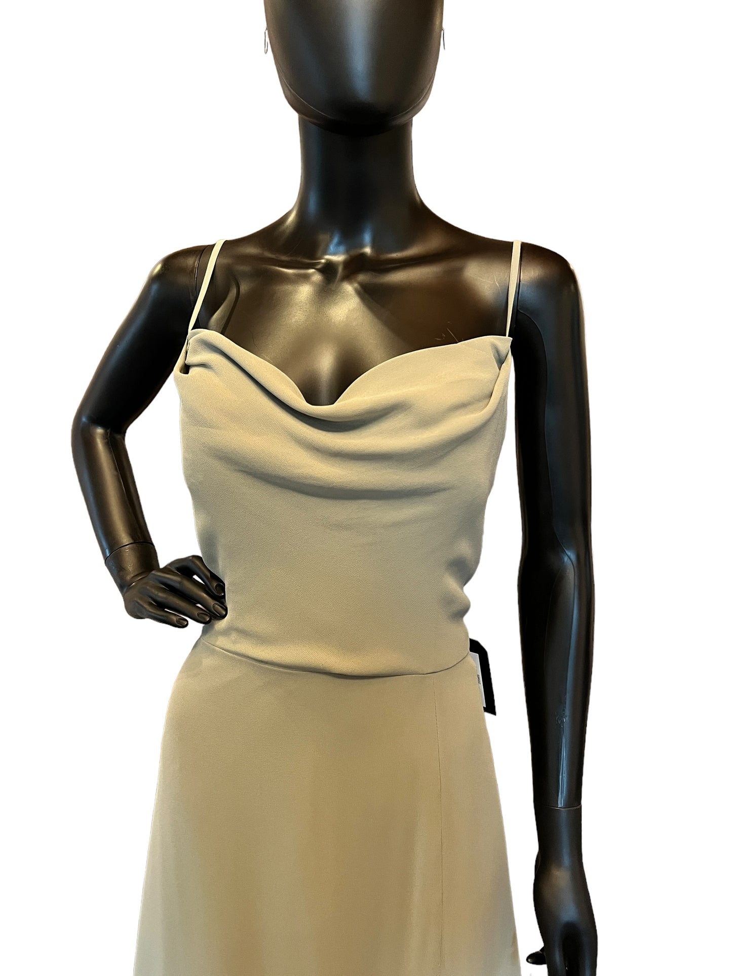 Hayley Paige Chiffon Olive Maxi Formal Dress