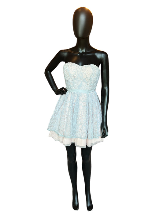 Rose & Teal Tulle Short Dress