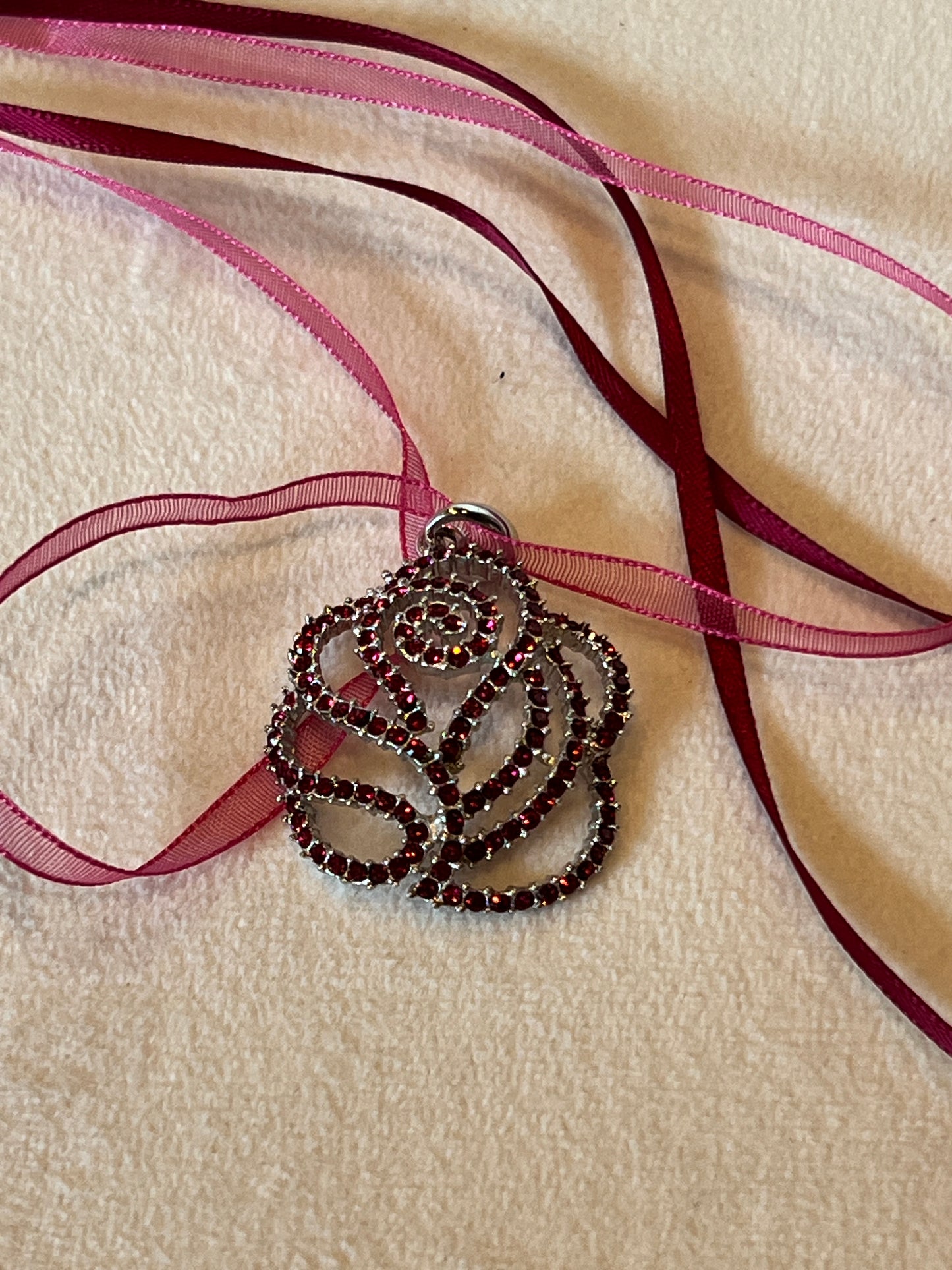 Rose Ribbon Necklace