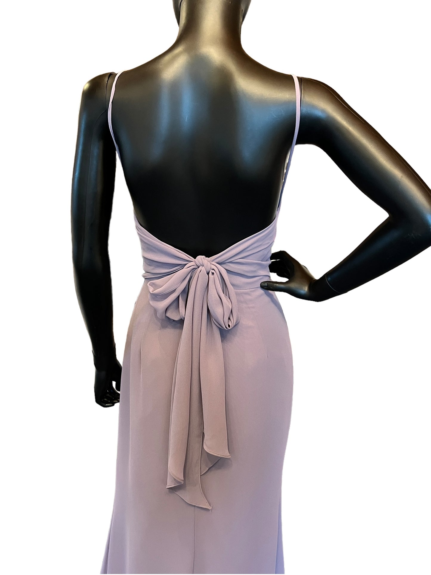 Hayley Paige Hydrangea Chiffon Maxi Formal Dress