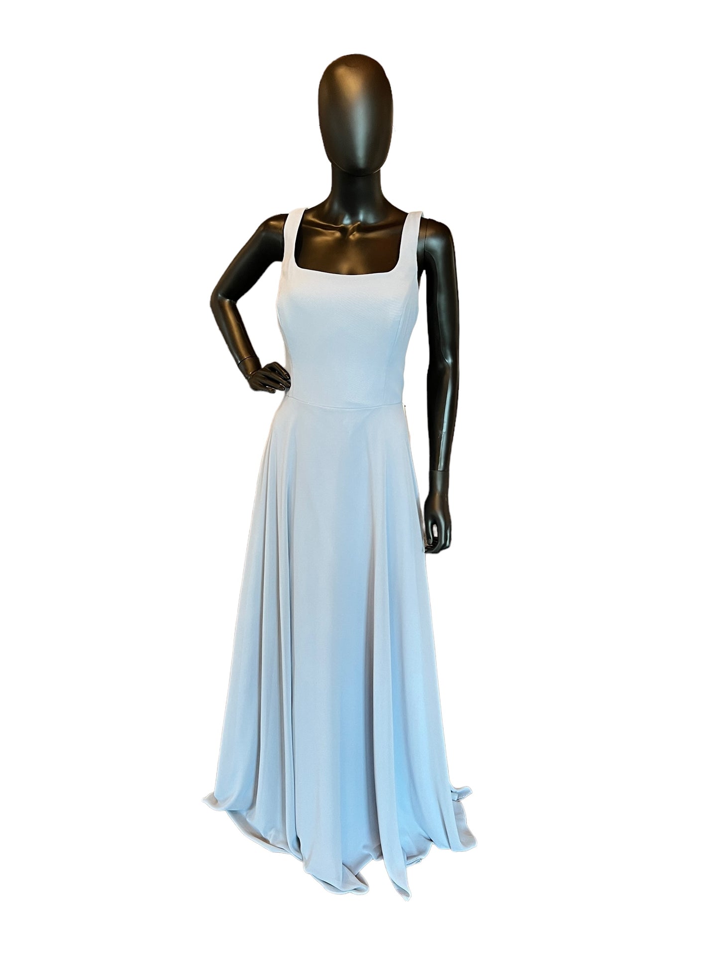 Hayley Paige Cornflower Chiffon Maxi Formal Dress