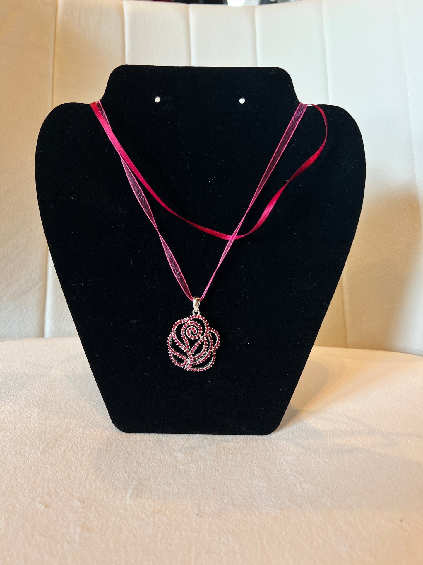 Rose Ribbon Necklace