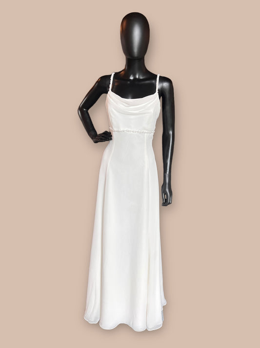 Chiffon Empire Bead Detail Wedding Gown