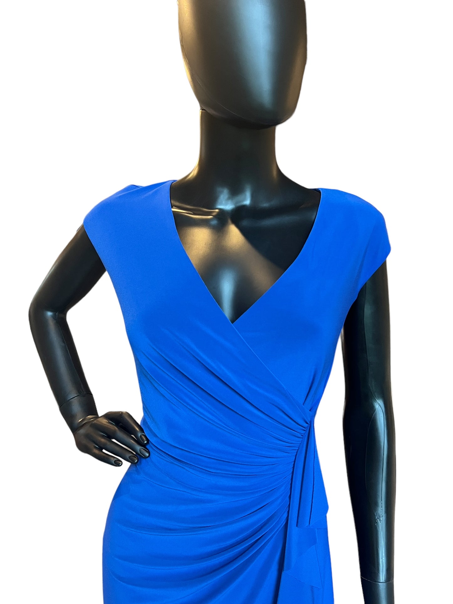 Royal Blue Stretch Jersey Cocktail Dress