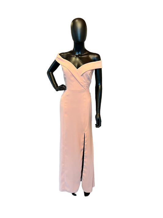 Bella Bridesmaids Porcelain Pink Stretch Crepe Formal Dress