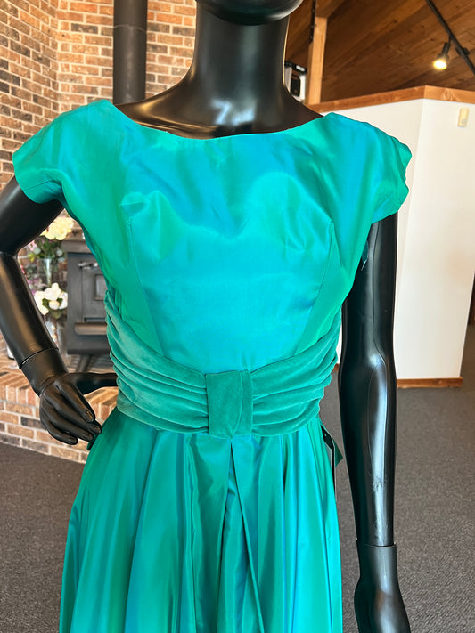 Vintage Green Taffeta Bridesmaid Dress