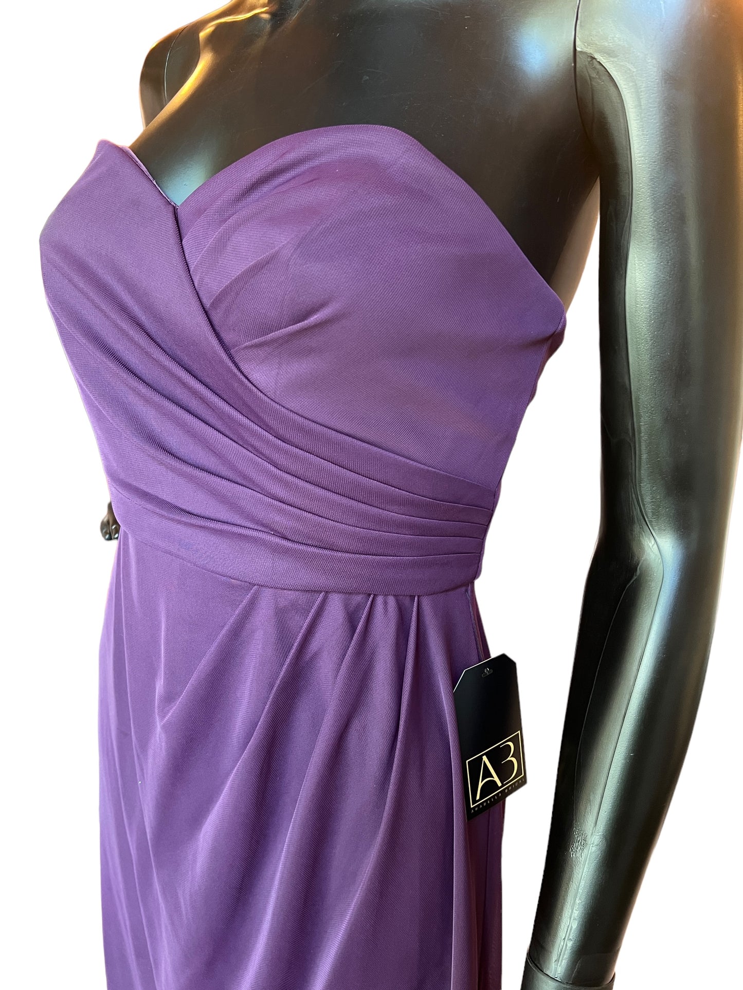 Plum Chiffon Sweetheart Short Dress