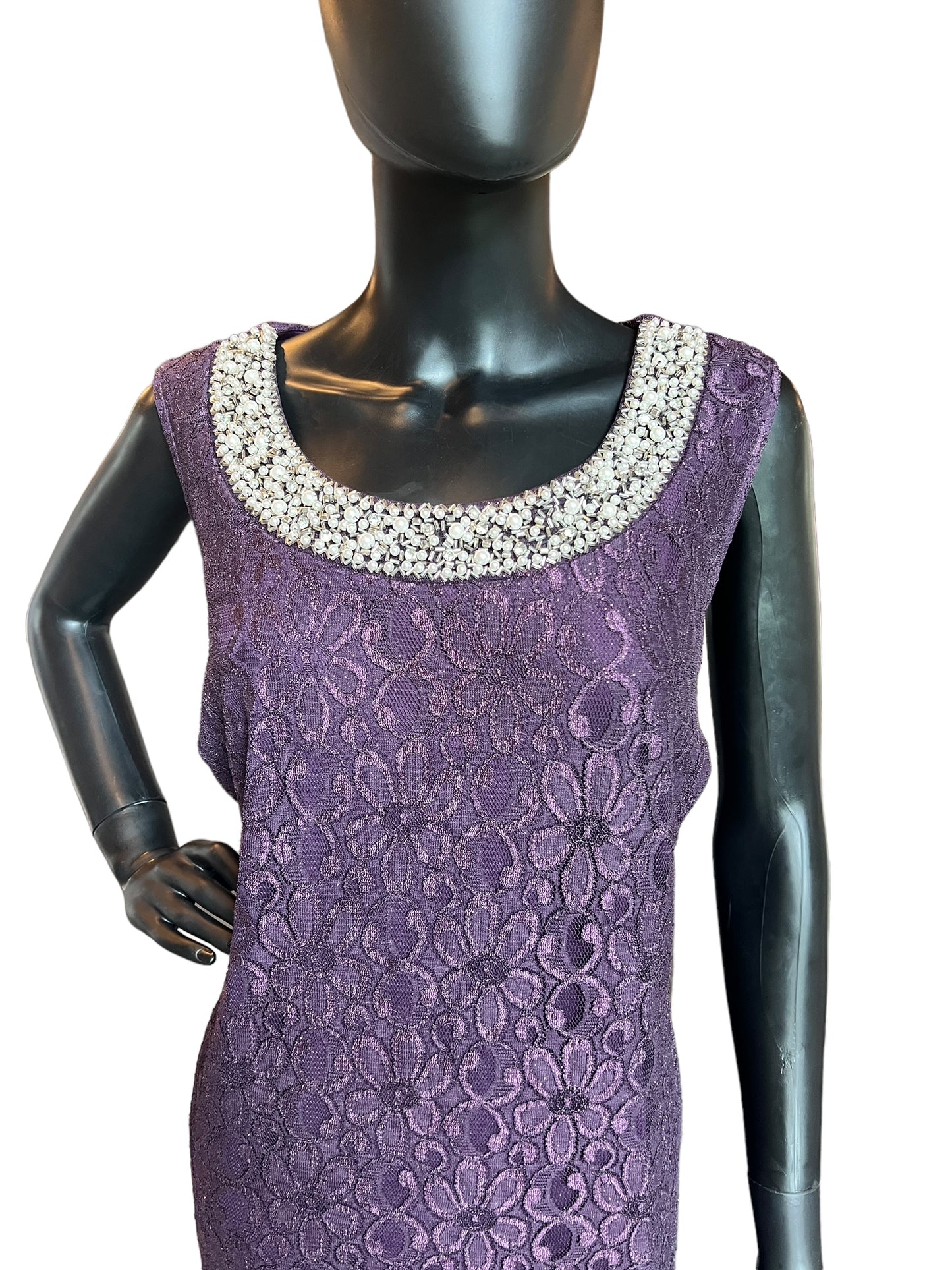 Plum Mid-Length Lace Formal Dress W/Jacket