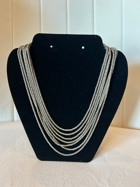 Silver Multistrand Necklace