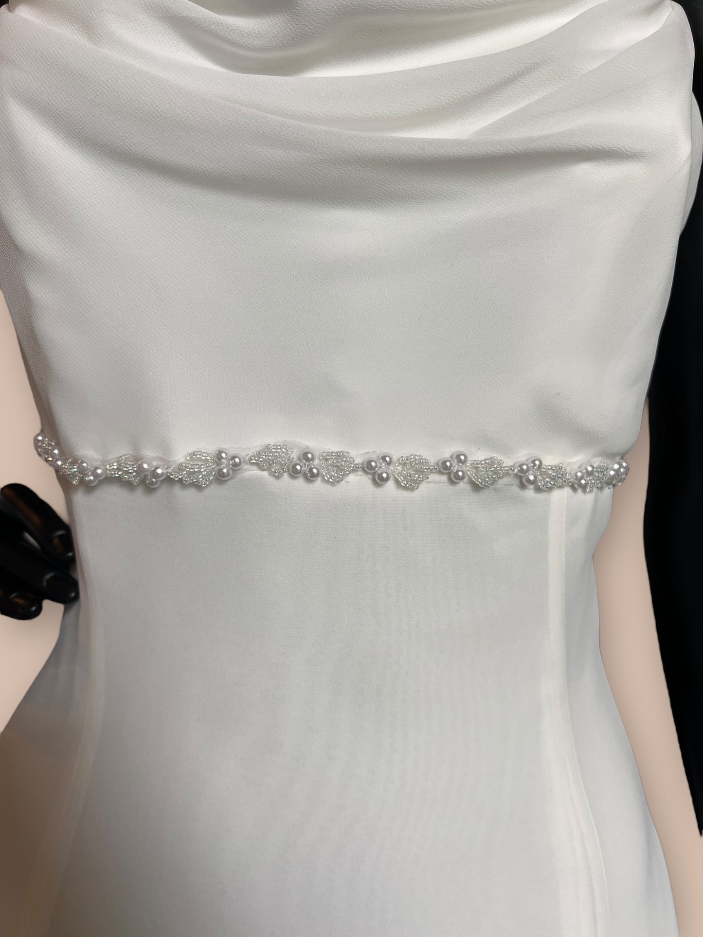 Chiffon Empire Bead Detail Wedding Gown