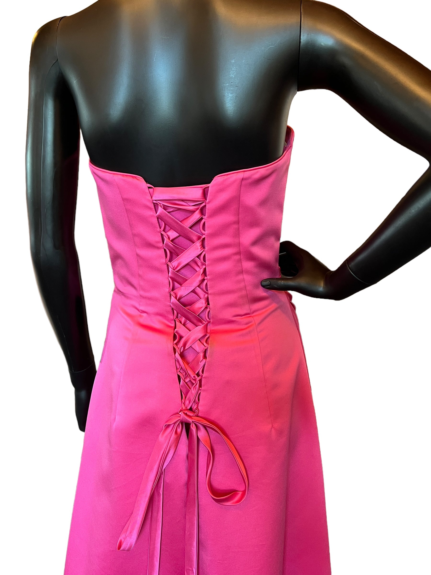Pink Bridesmaid Corset Formal Dress Pink Bridesmaid Corset Formal Dress