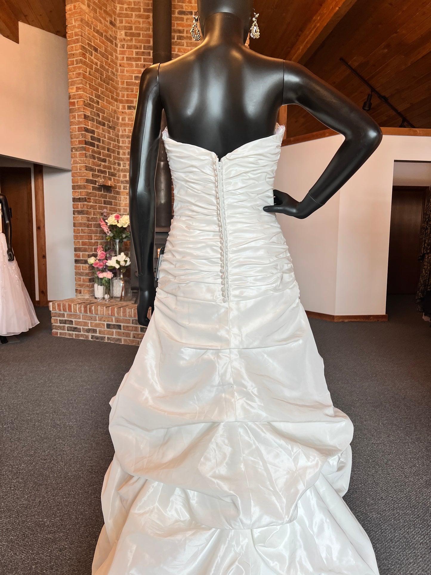 Couture Collection Taffeta Tuck Wedding Gown