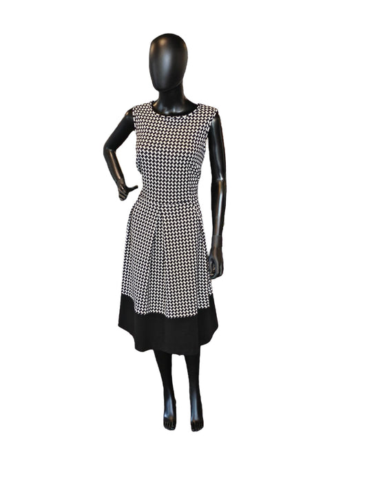 Calvin Klein Houndstooth Mid-Length Dress