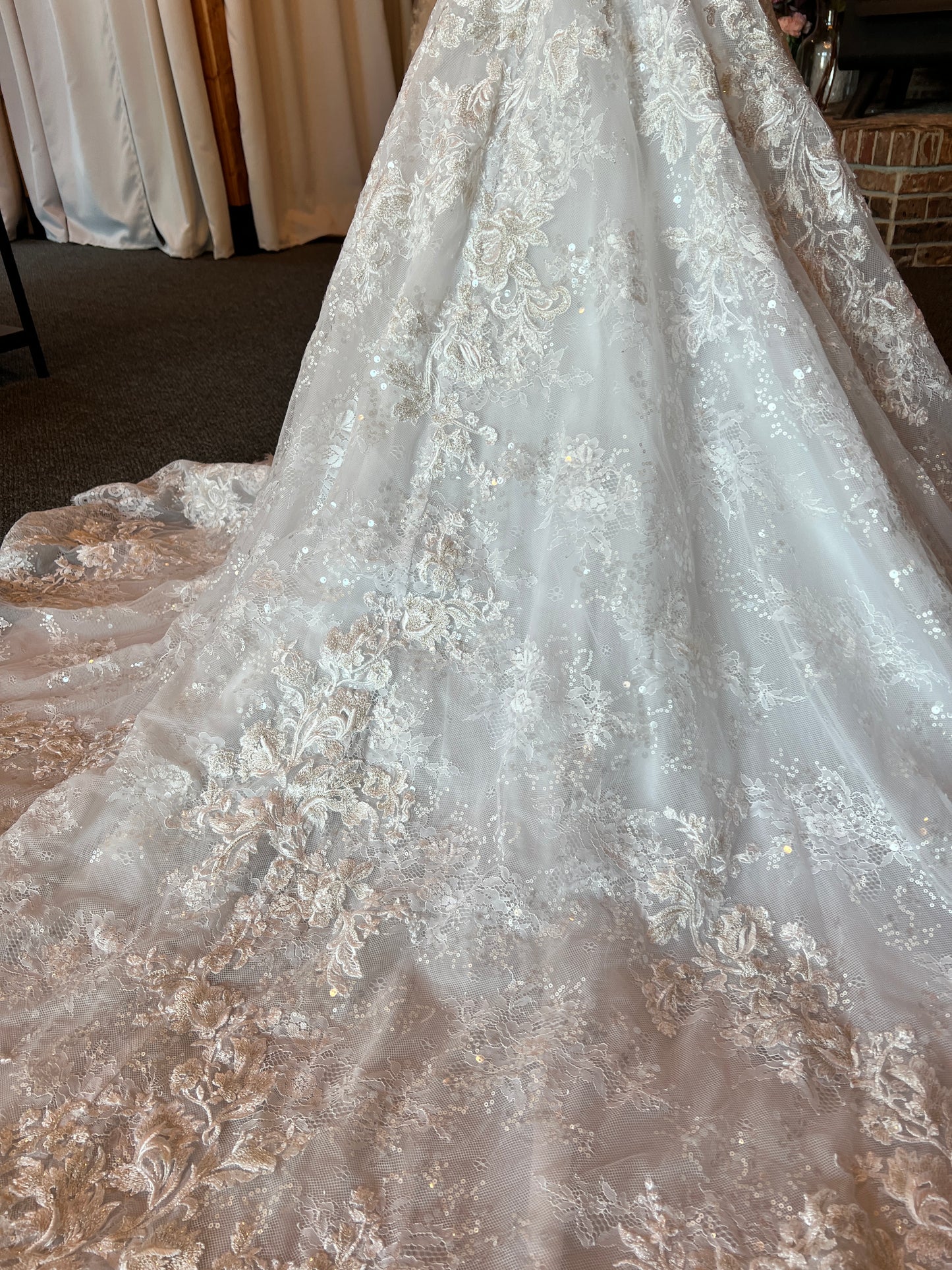 White Lace Mermaid Mori Lee Wedding Gown