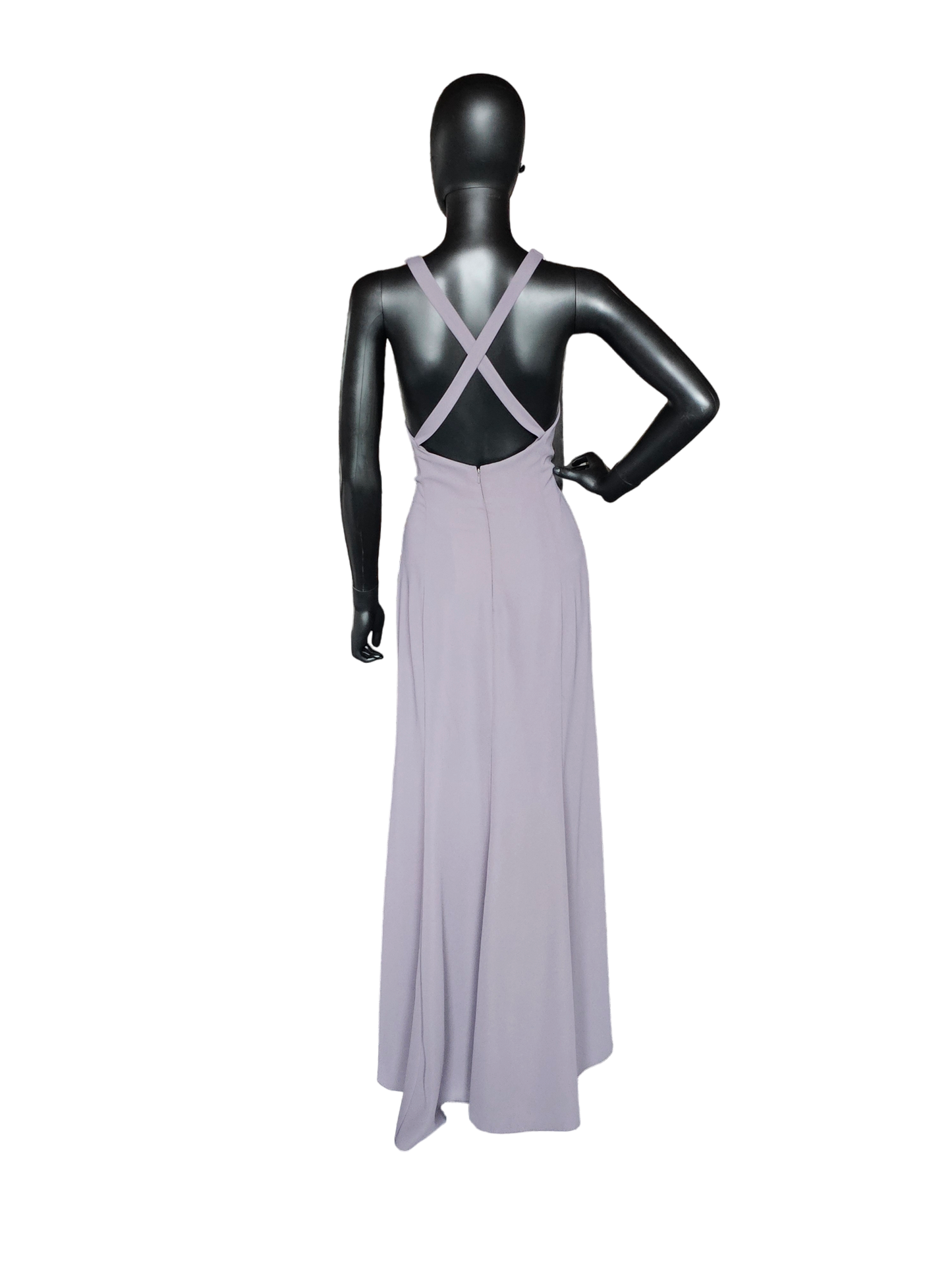 Dessy Crepe Crossback - Bridesmaid Full Length Formal Gown