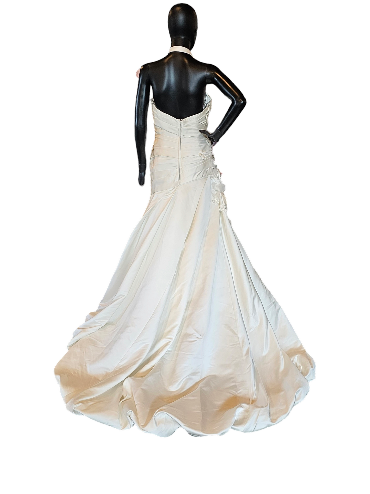 Ivory Side Sweep Bubble Skirt Wedding Gown