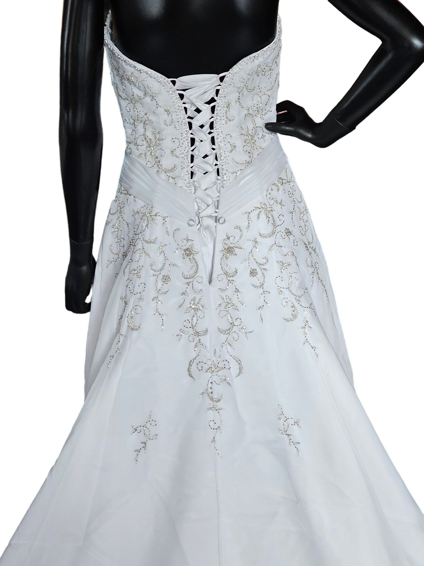 Mori Lee White Embroidered Wedding Gown