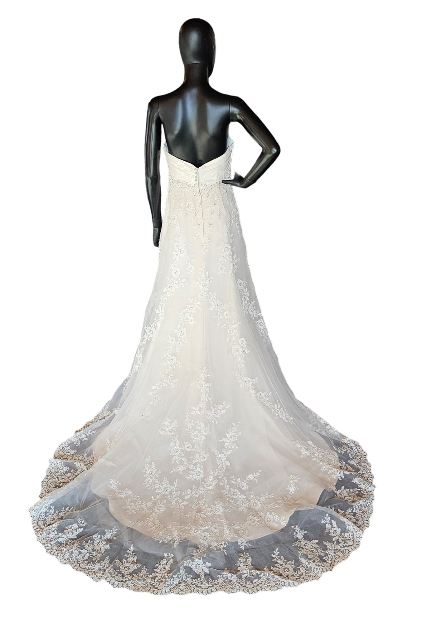 Casablanca Ivory Lace Overlay Wedding Gown Casablanca Ivory Lace Overlay Wedding Gown