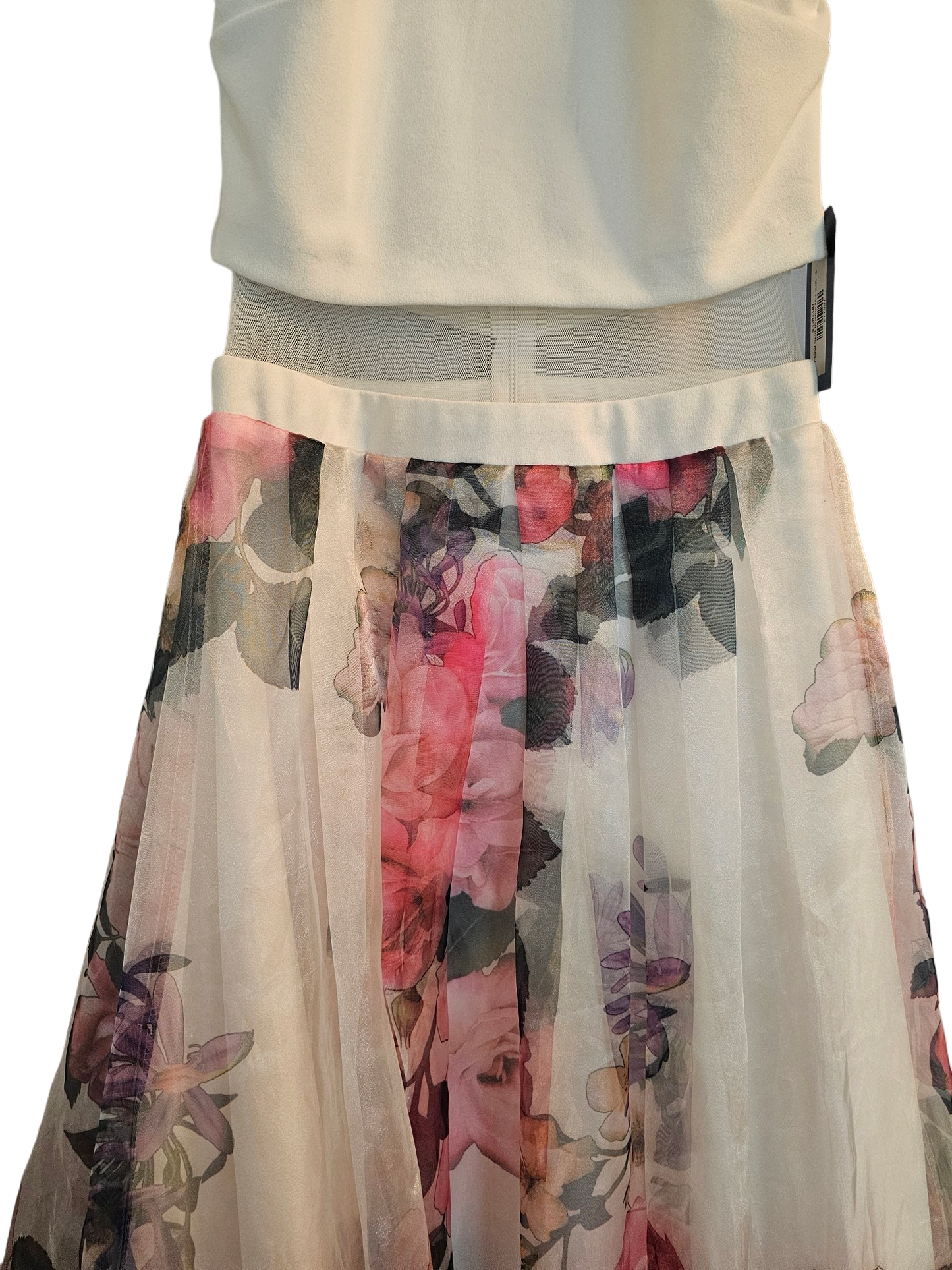 Floral Skirt Illusion Mid-drift Maxi Dress - B. Darlin