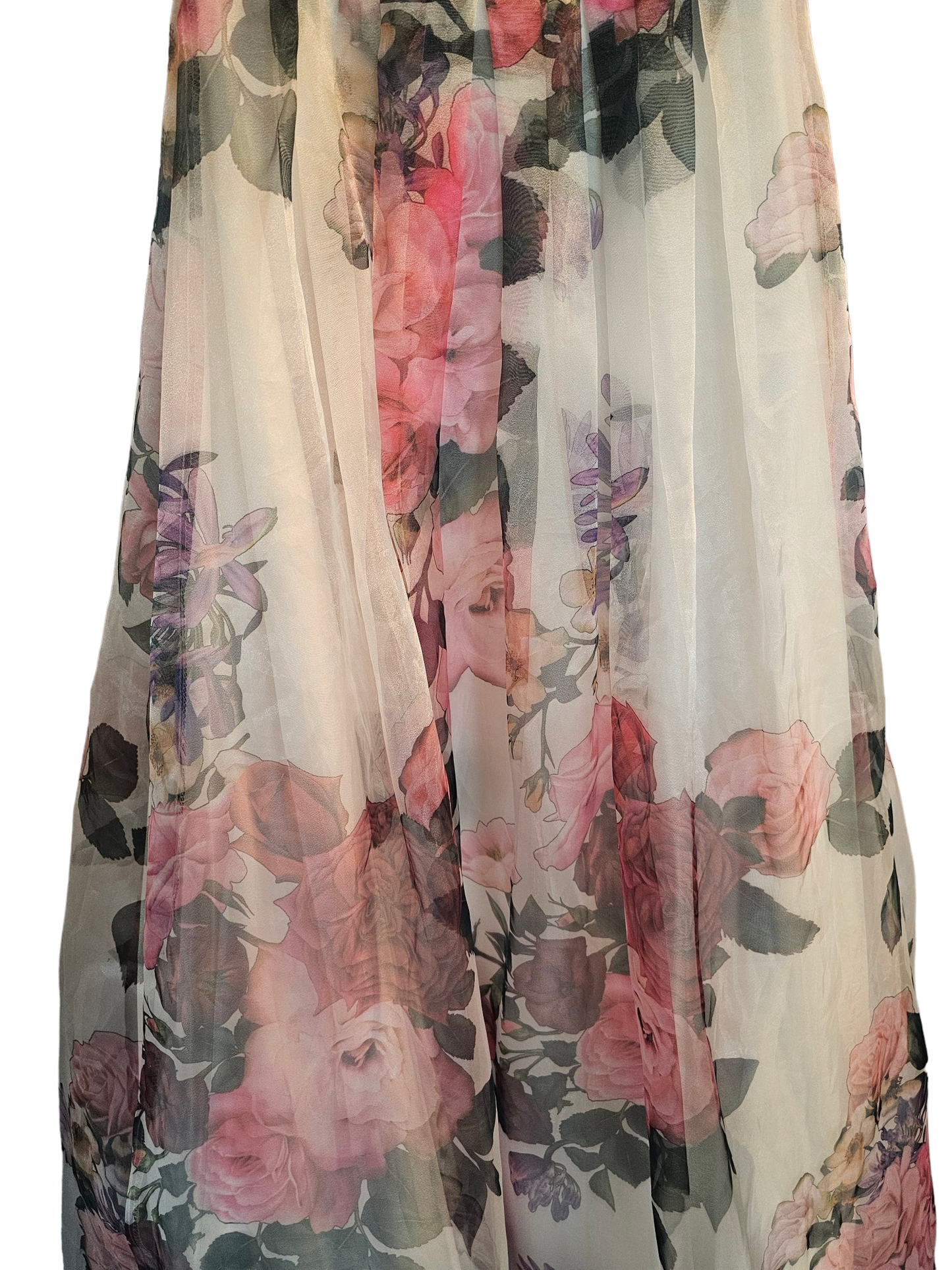 Floral Skirt Illusion Mid-drift Maxi Dress - B. Darlin