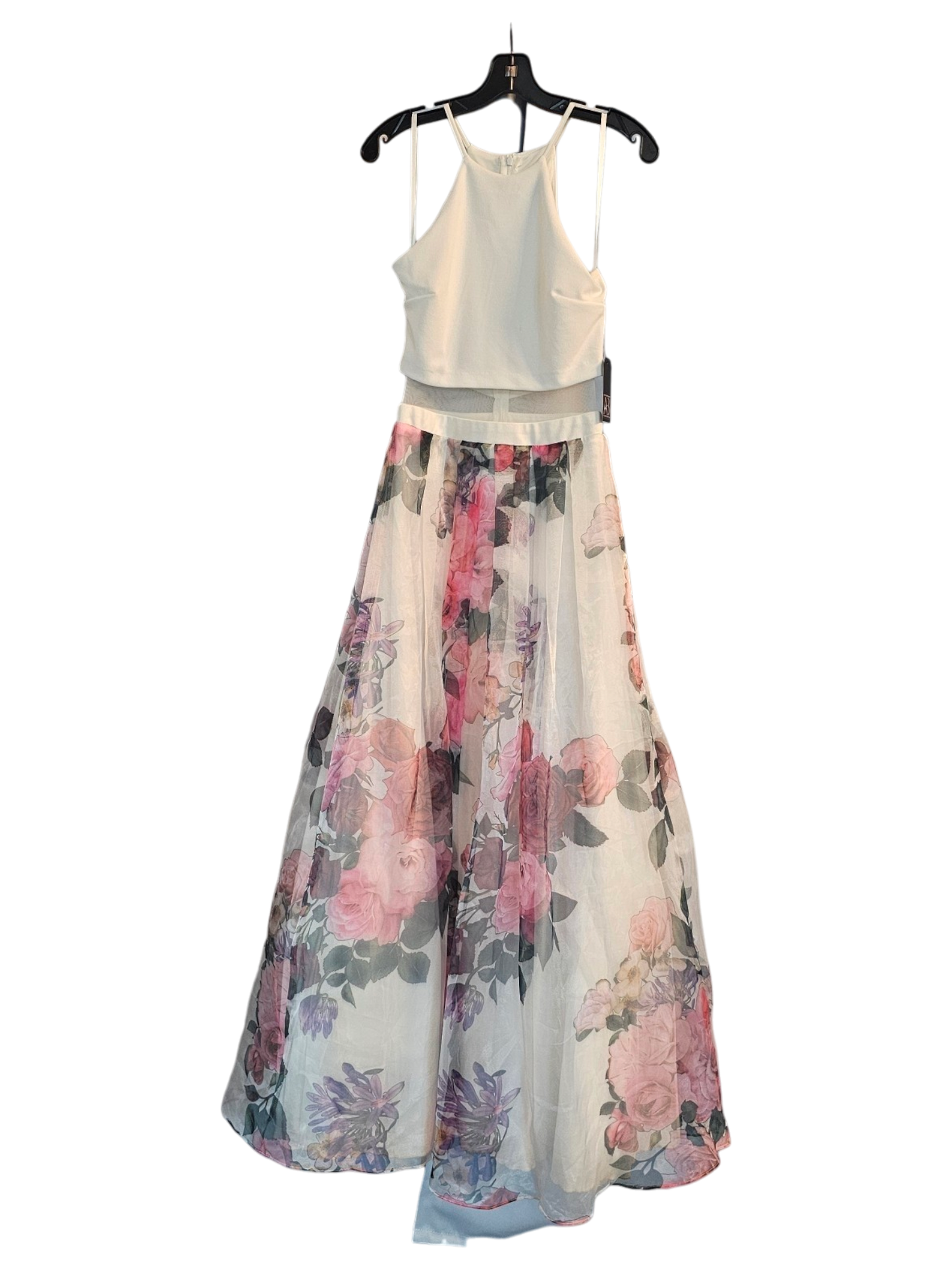 Floral Skirt Illusion Mid-drift Maxi Dress - B. Darlin