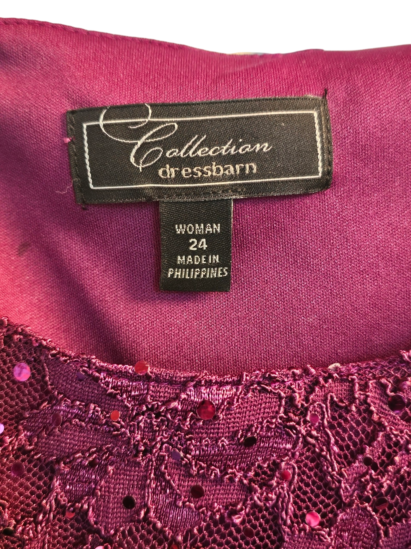 Fuchsia Side Sweep Cocktail Dress / Party Dress - Dress Barn Collection