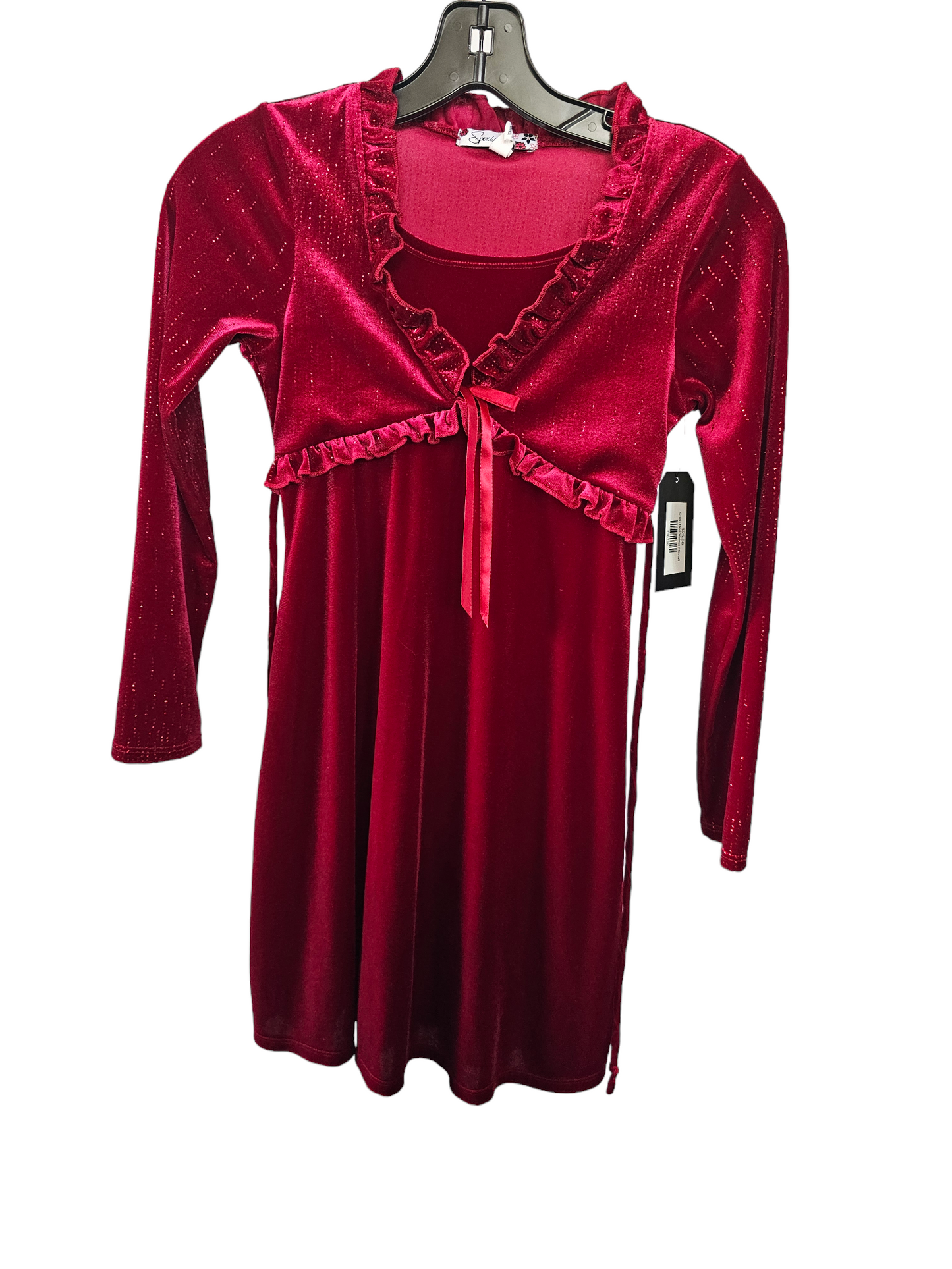 Childs Red Velvet Dress