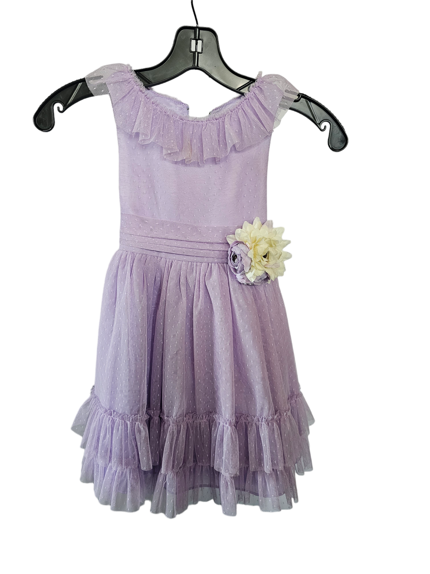 Childs Lavender Polkadot Tulle Dress