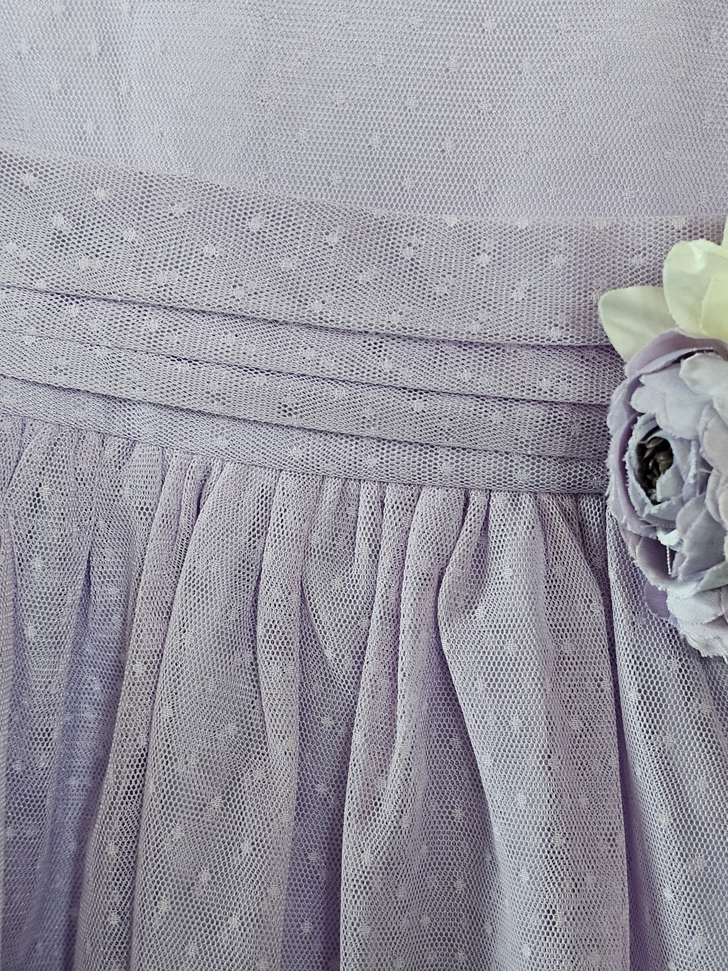 Childs Lavender Polkadot Tulle Dress