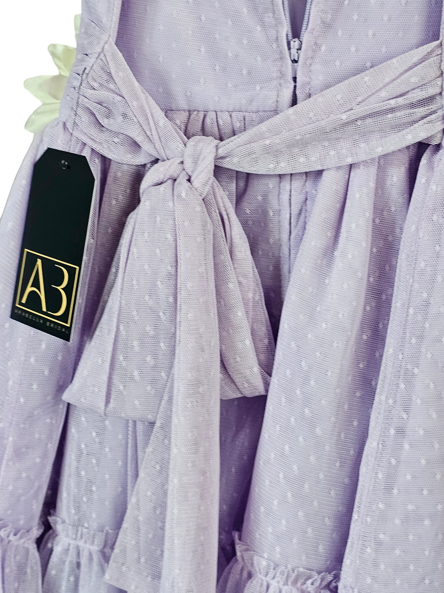 Childs Lavender Polkadot Tulle Dress