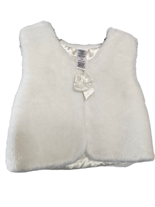 Childs White Fur Vest