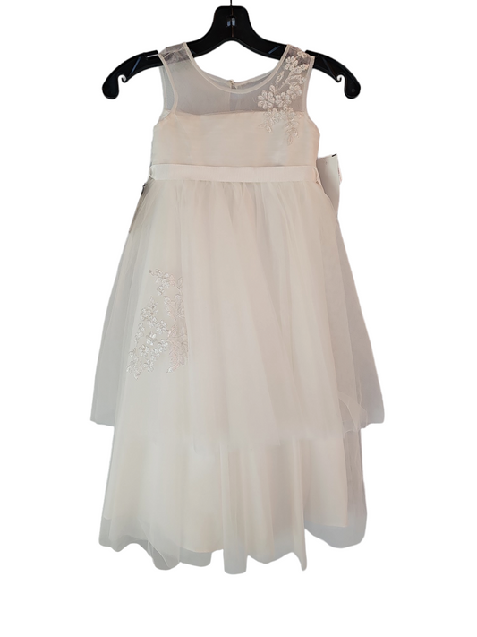 Ivory Tulle Illusion Flower Girl