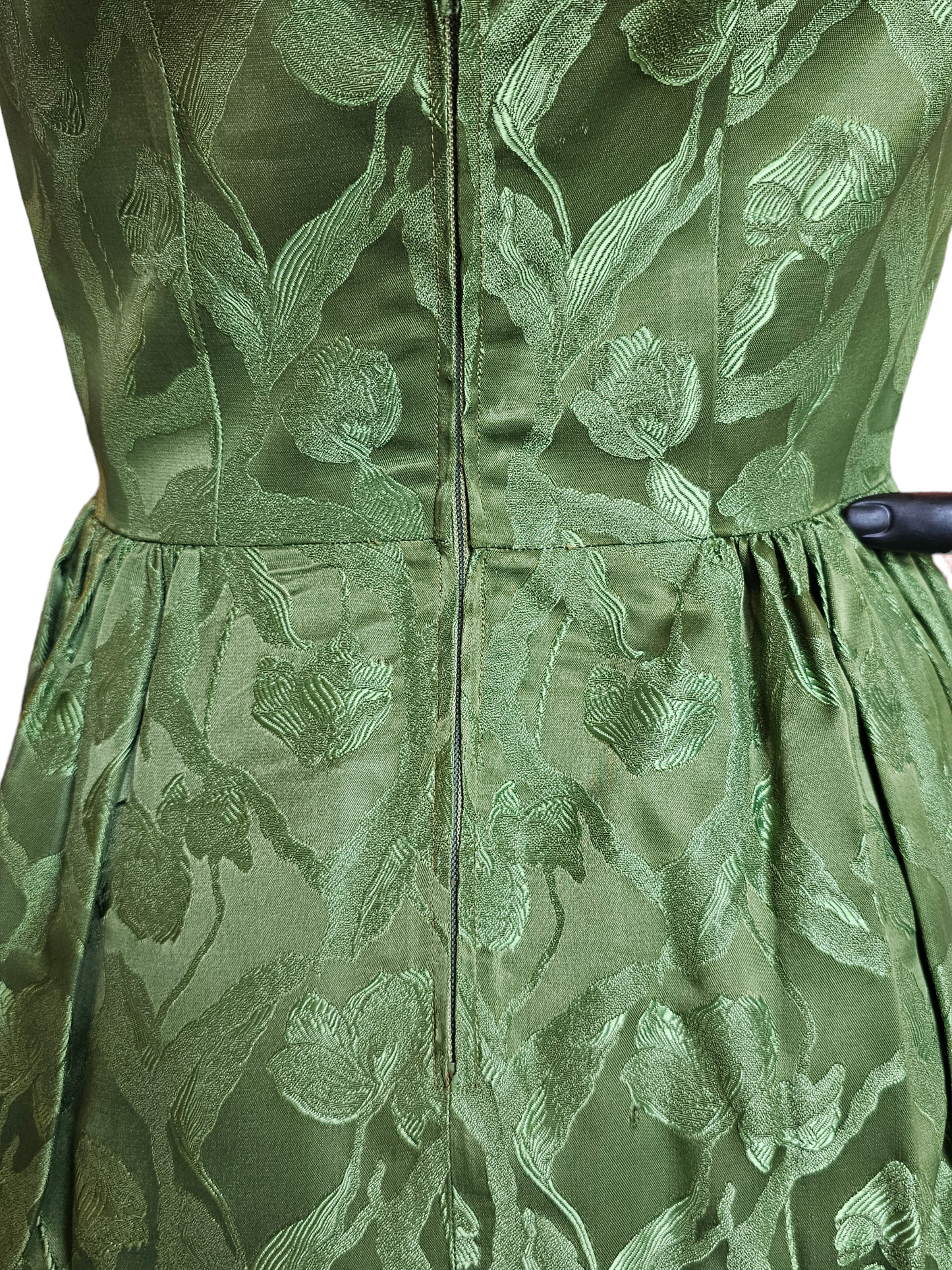 Vintage 50's Sage Brocade Party Dress