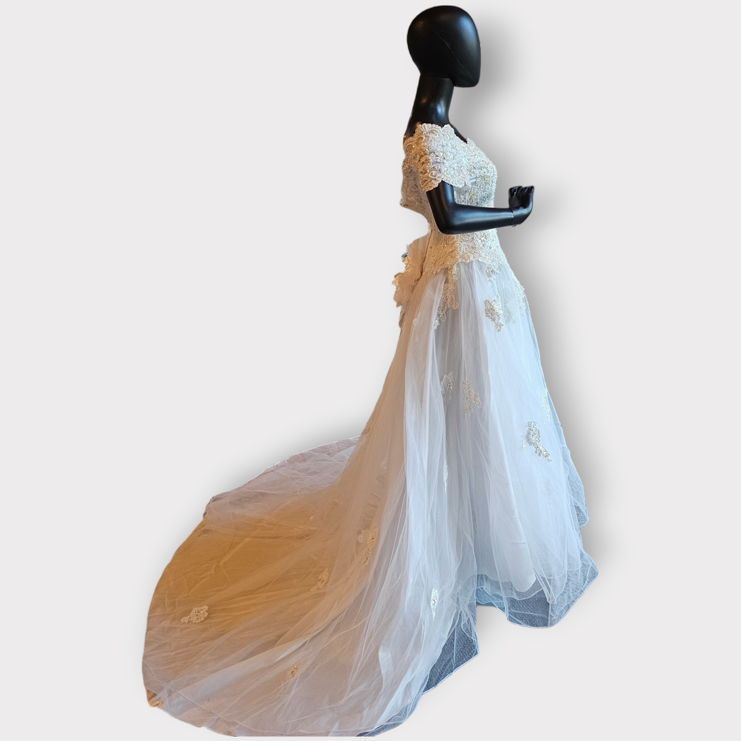 Vintage White Mon Cheri Ballgown Wedding Dress